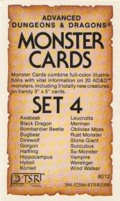 Monster Cards: Set 4